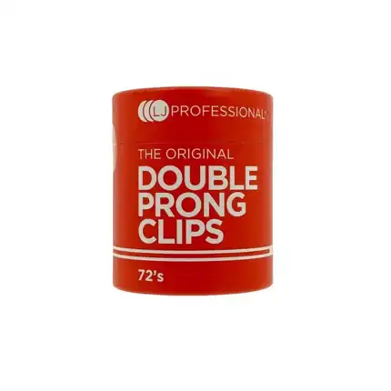 LJ Professional Double Prong Curl Clips (72)